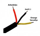 ARBEIDSLAMPE MED ORANSJE VARSELLYS 30W thumbnail