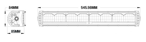 Produktmål: Bredde 546 mm. Dybde: 85 mm. Høyde: 84 mm.